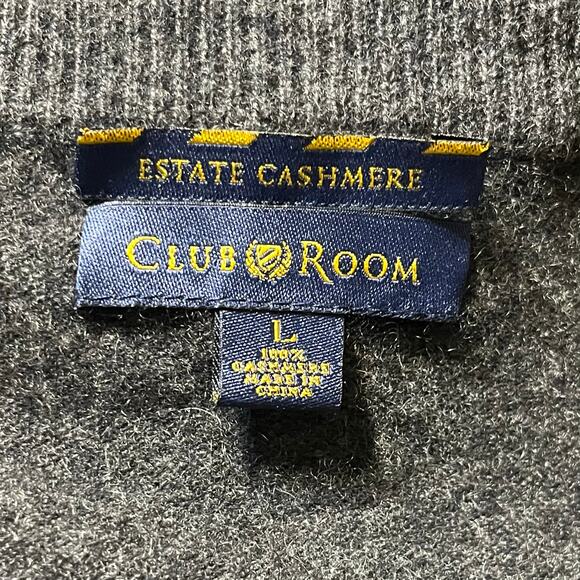 Club Room Estate 100% Cashmere Sweater Mens L Minimalist Preppy Career Holiday - Picture 5 of 6